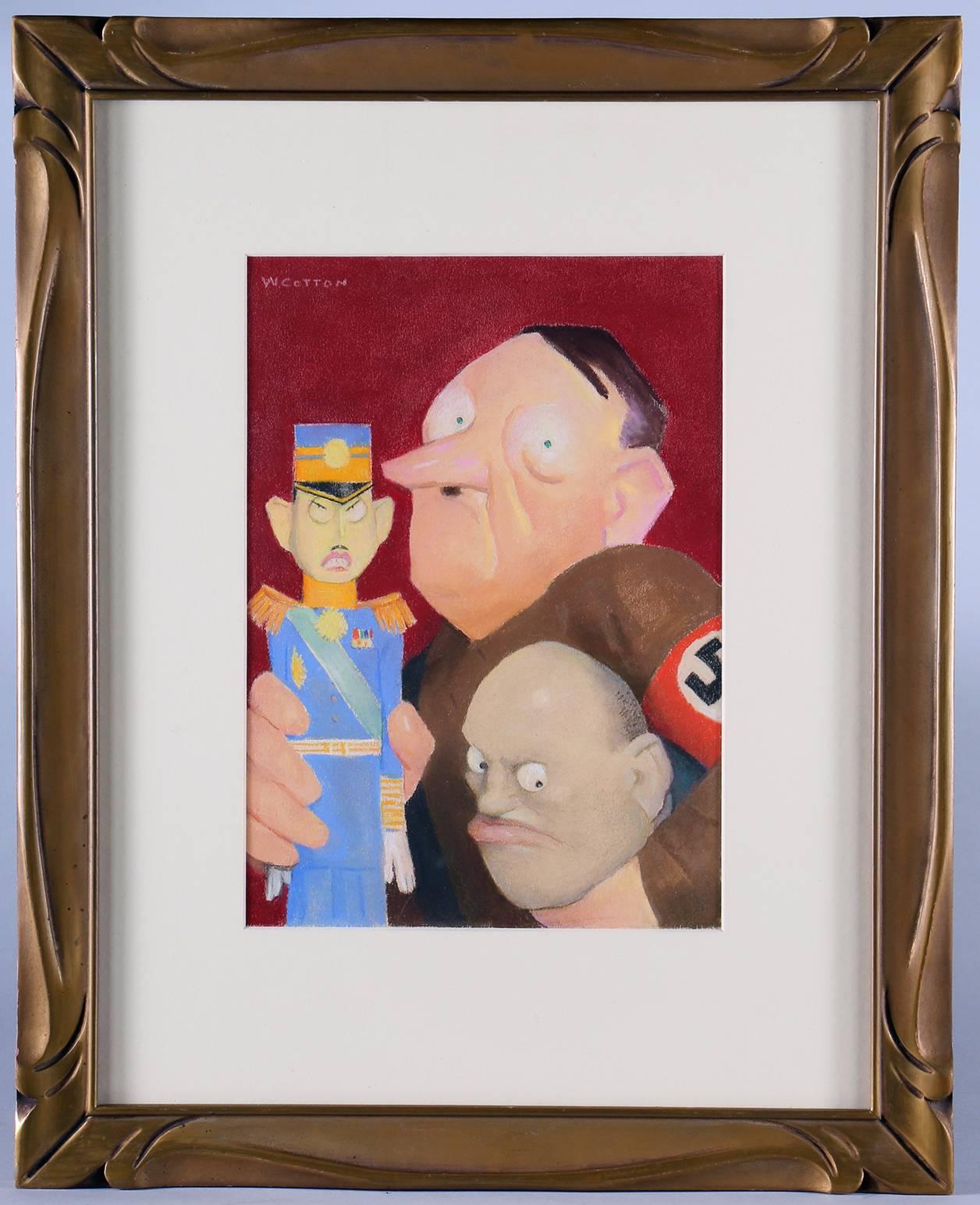 The Axis Partners - Art Deco Painting by William Cotton