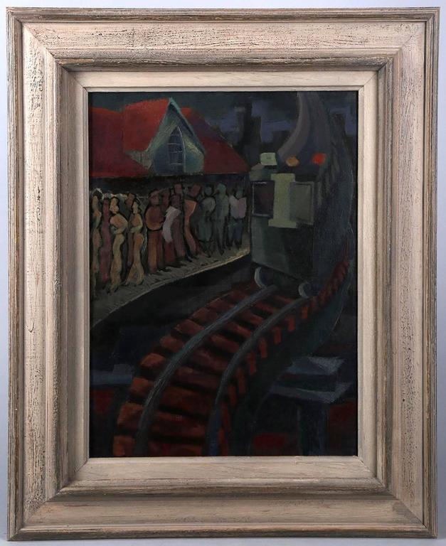 Alfred Statler - Subway Platform At Night at 1stDibs