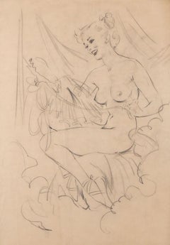 Art Deco Nude Drawings and Watercolors