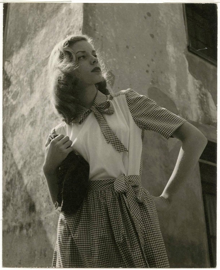 Louise Dahl-Wolfe Black and White Photograph - Lauren Bacall