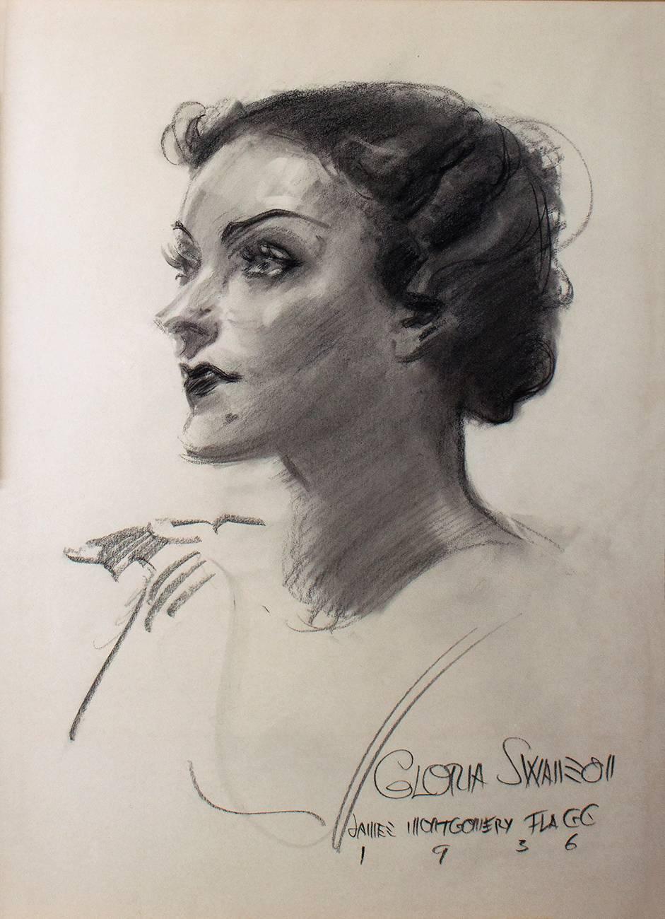 James Montgomery Flagg Portrait - Gloria Swanson