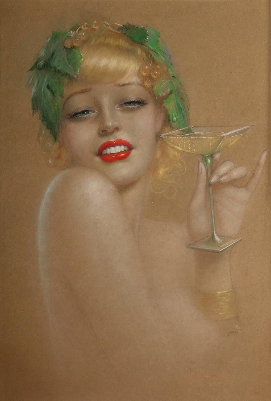 Victor Tchetchet Nude Painting - Toast Of The Town