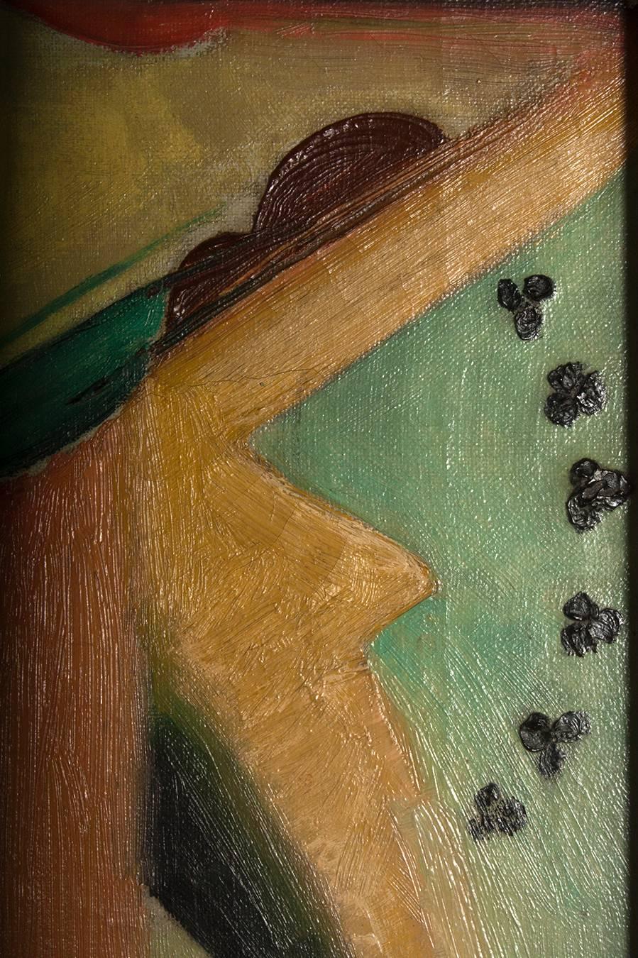 Eine moderne Burleske (Braun), Abstract Painting, von Theodore Haupt