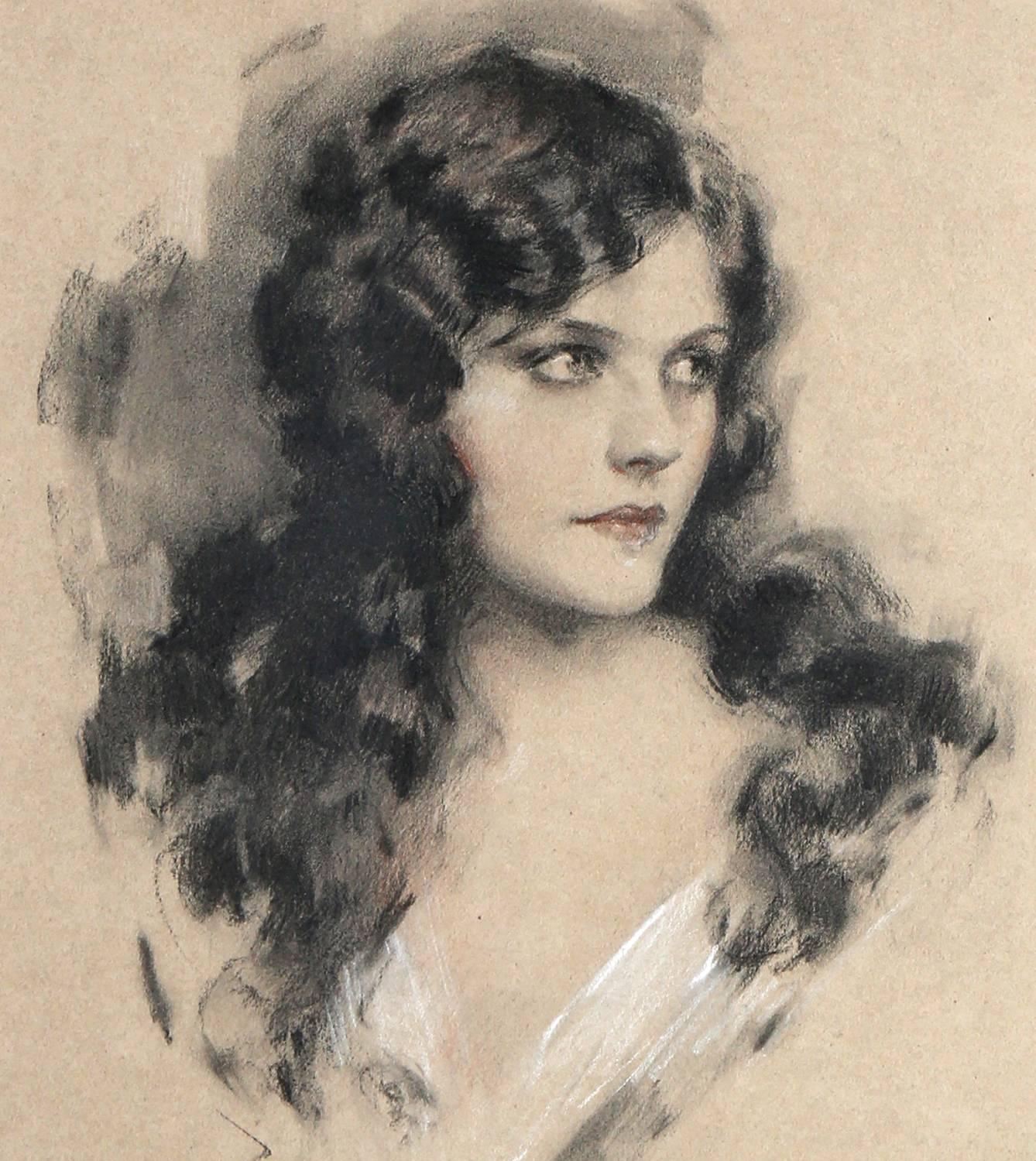 Naomi Johnson Retrato de Ziegfeld Follies - Portrait Gris de John Knowles Hare