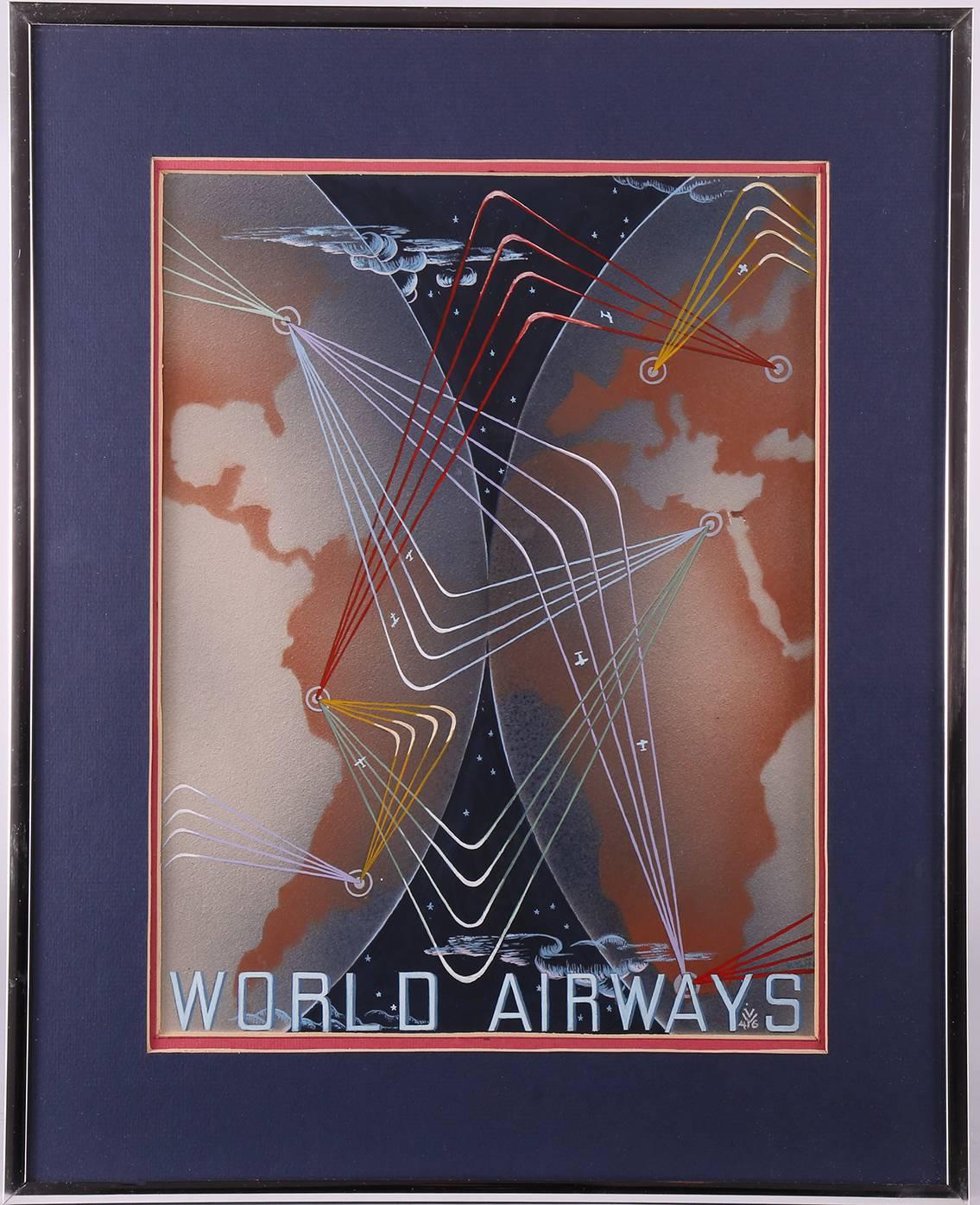 World Airways - Painting by Vladimir Yoffe