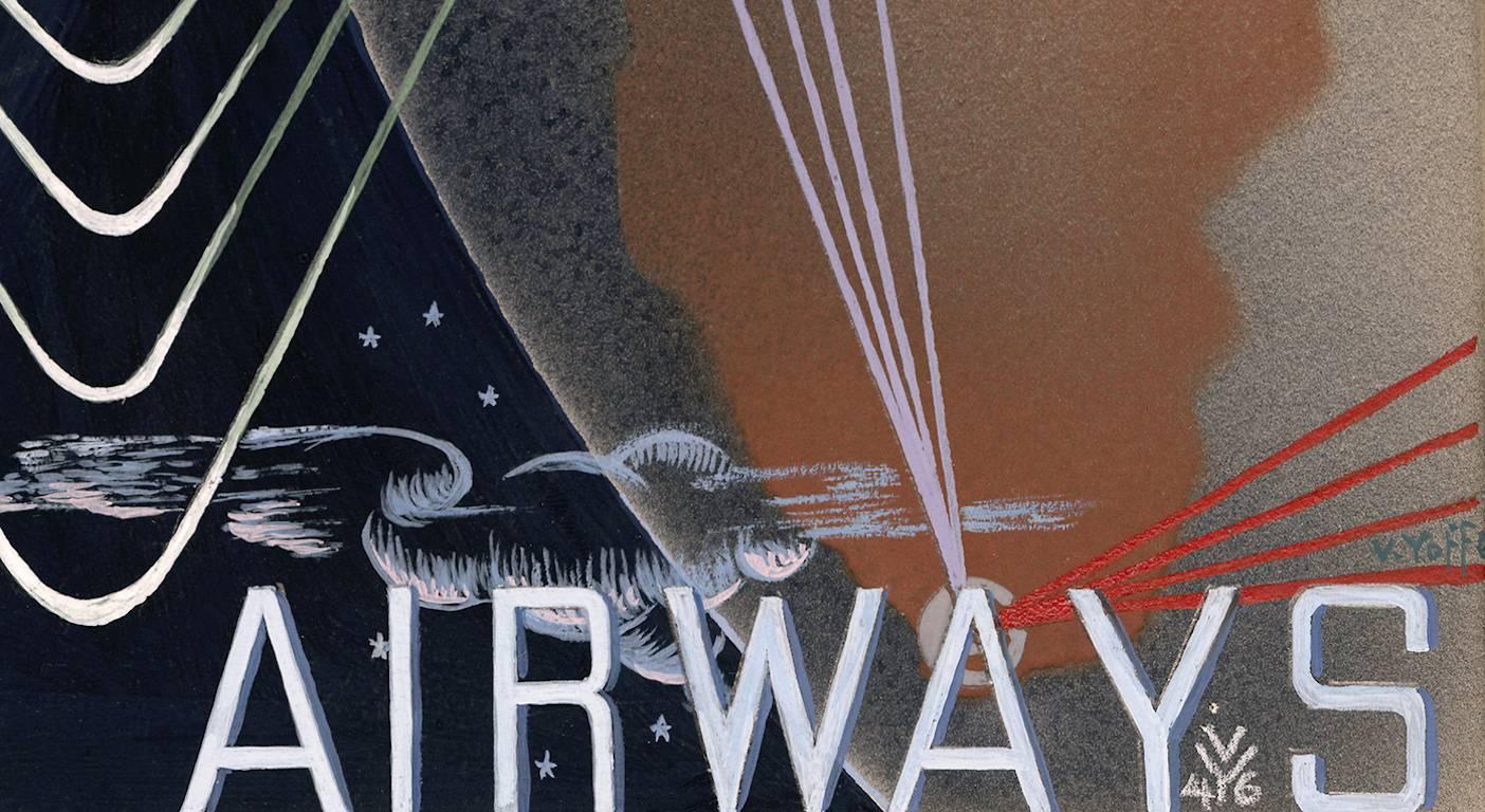 World Airways - Art Deco Painting by Vladimir Yoffe