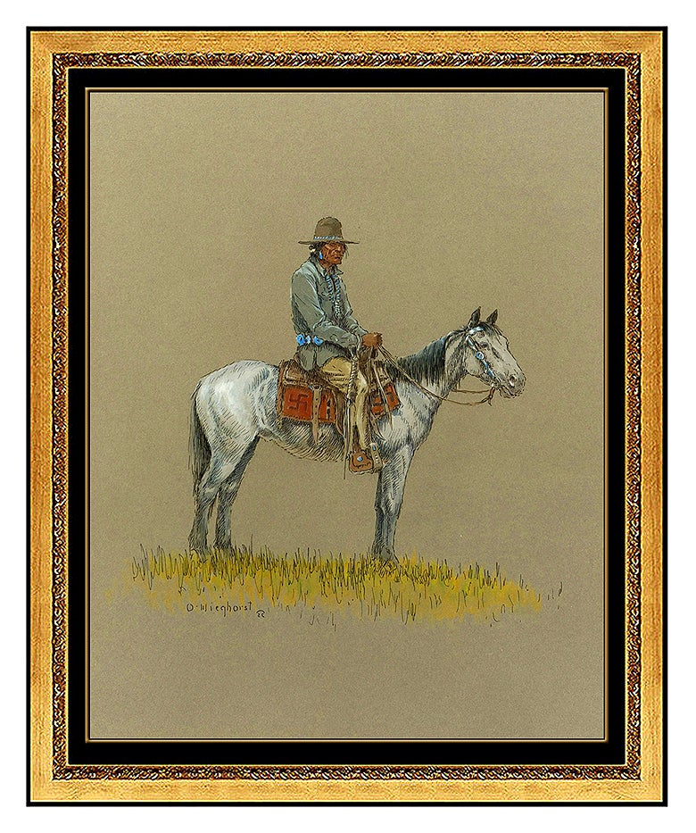 Olaf Wieghorst Olaf Wieghorst Original Gouache Painting Western