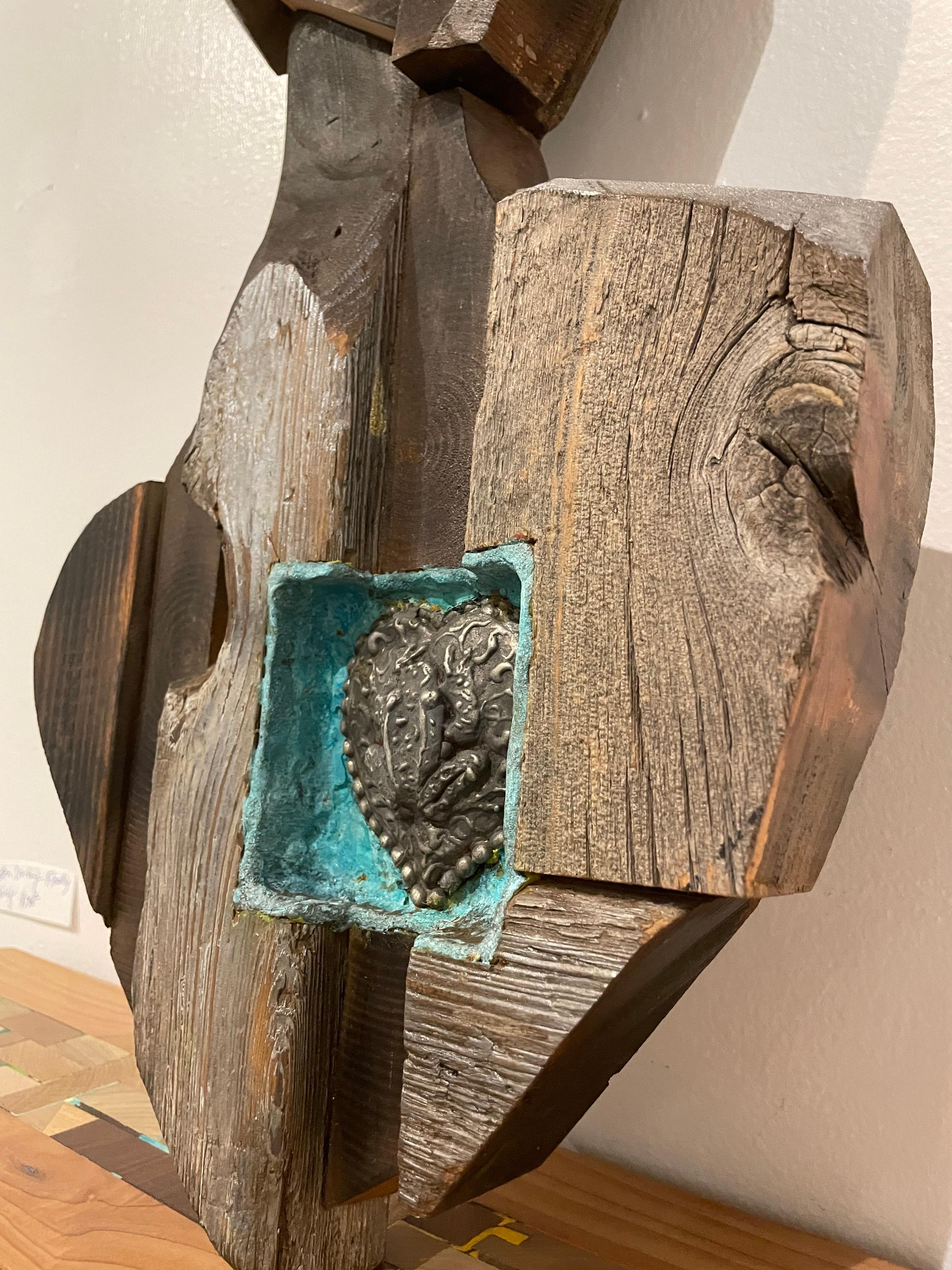 Mixed-media Wood Hanging Sculpture For Sale 4