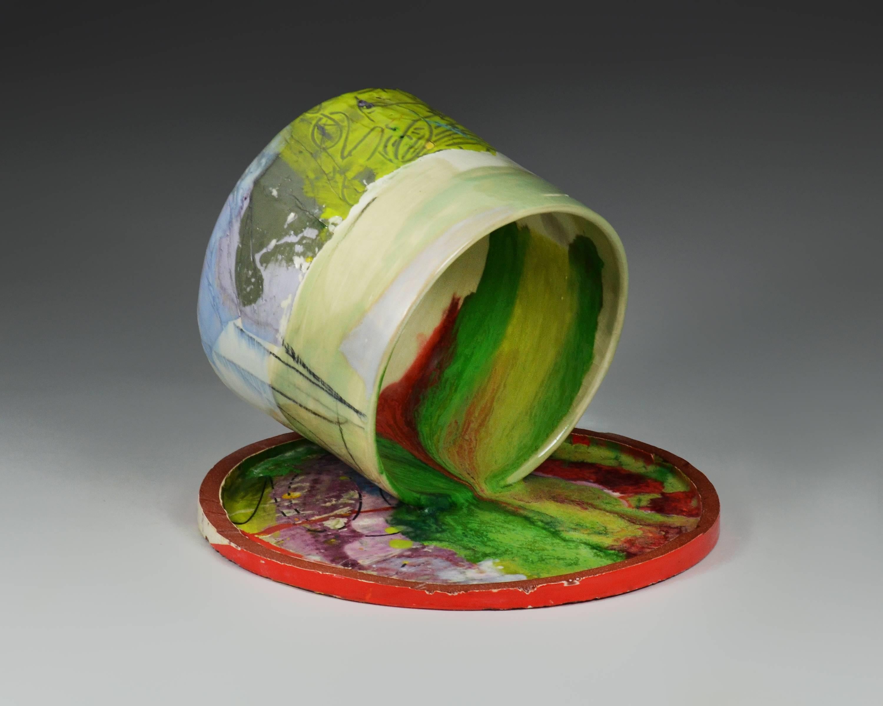Lauren Mabry Abstract Sculpture - Pouring Cylinder