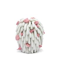 Small Porcelain Dust Furry with Pink Rocks