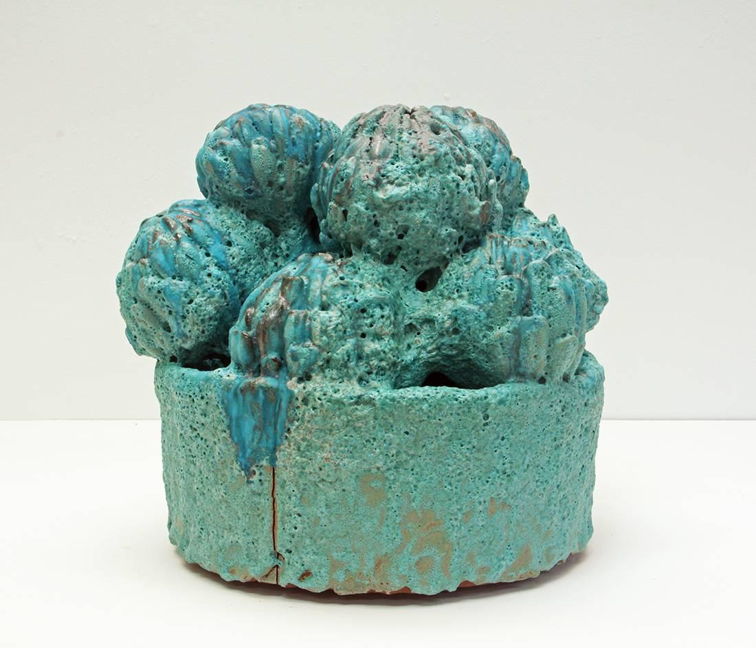 David Hicks Still-Life Sculpture - Container (blooms)