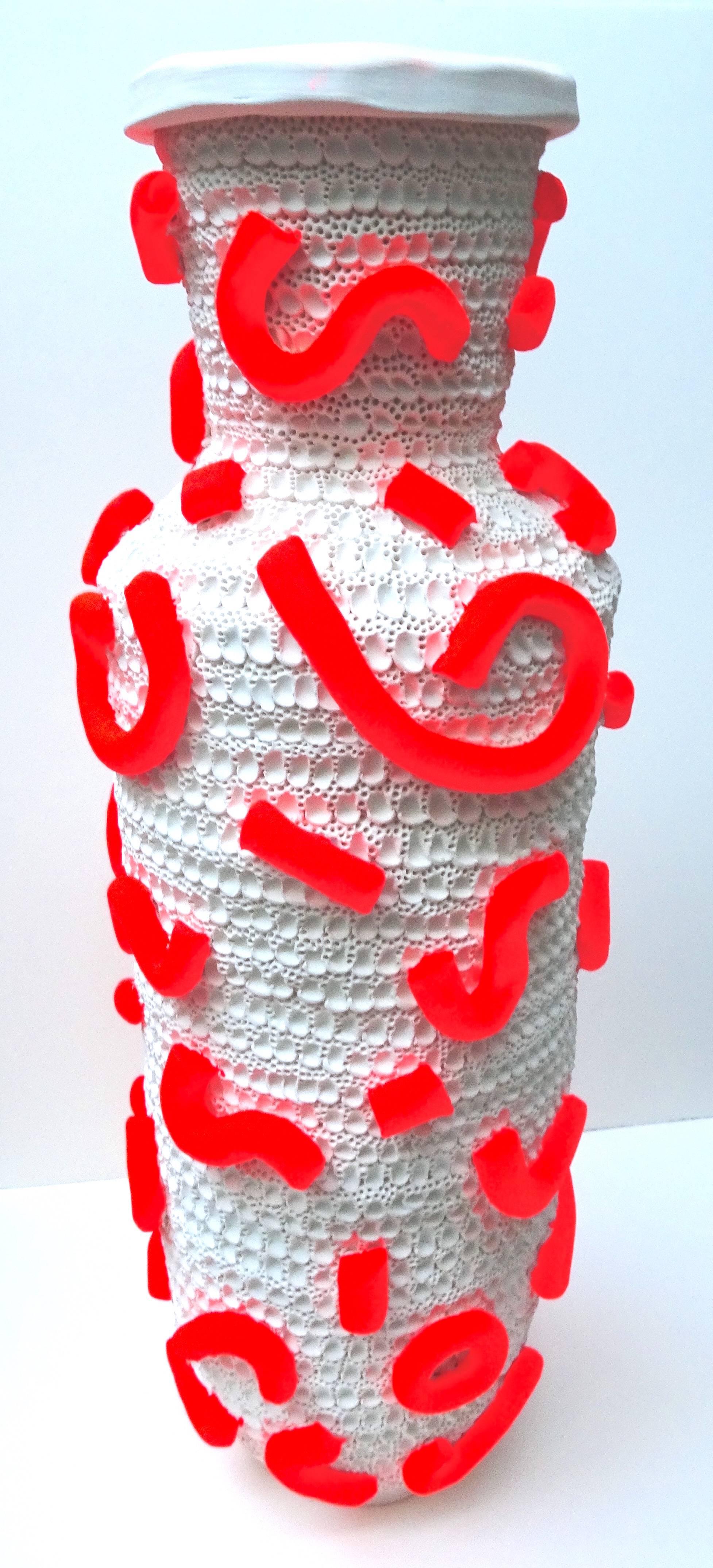 Glenn Barkley Abstract Sculpture - Large Flouro Pot