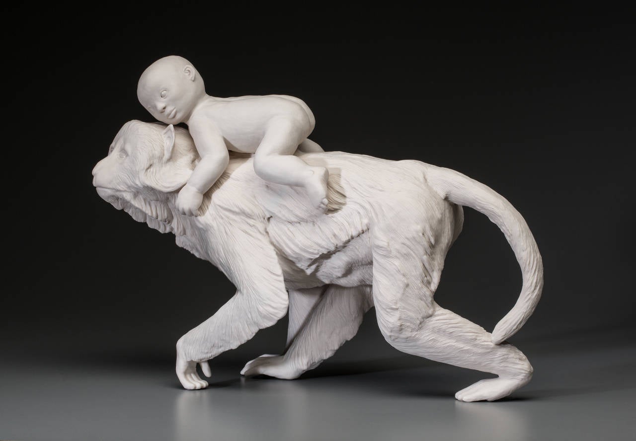 Kate MacDowell Figurative Sculpture - Nursemaid 3