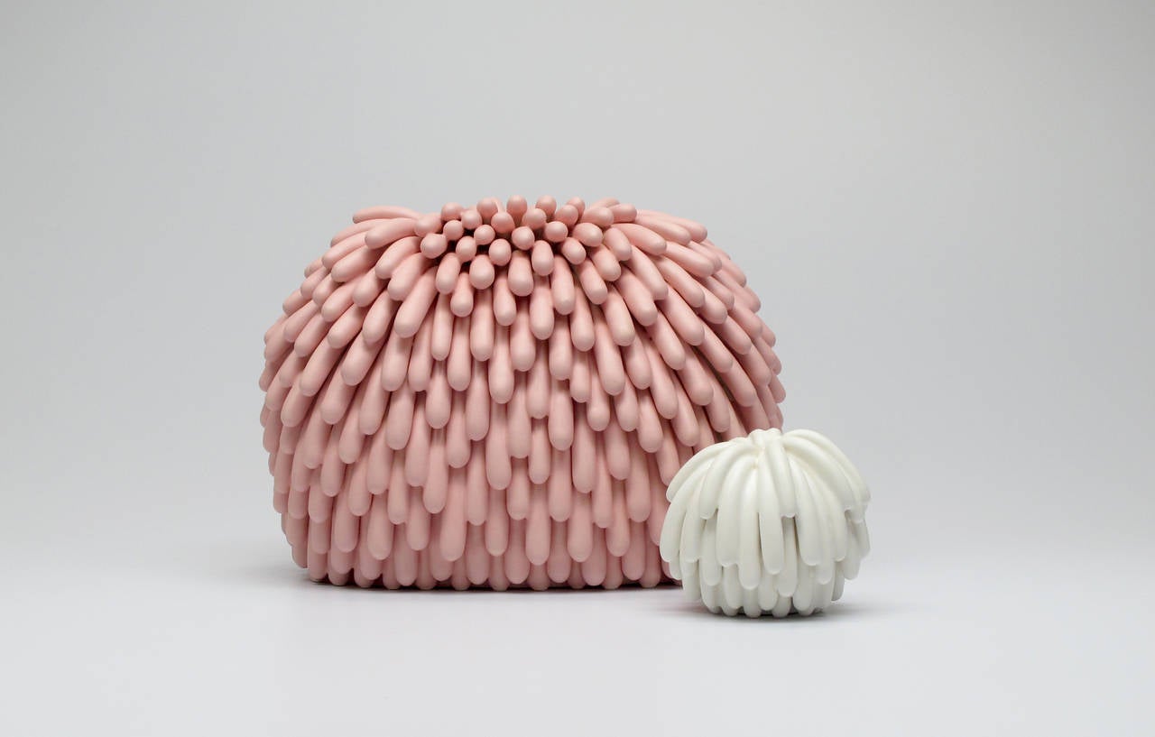 Linda Lopez Abstract Sculpture - Untitled (Pink Mound)