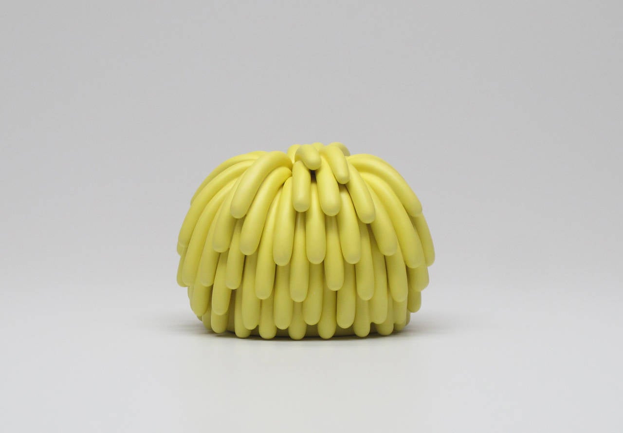 Linda Lopez Abstract Sculpture - Untitled (Bright Yellow Lump)