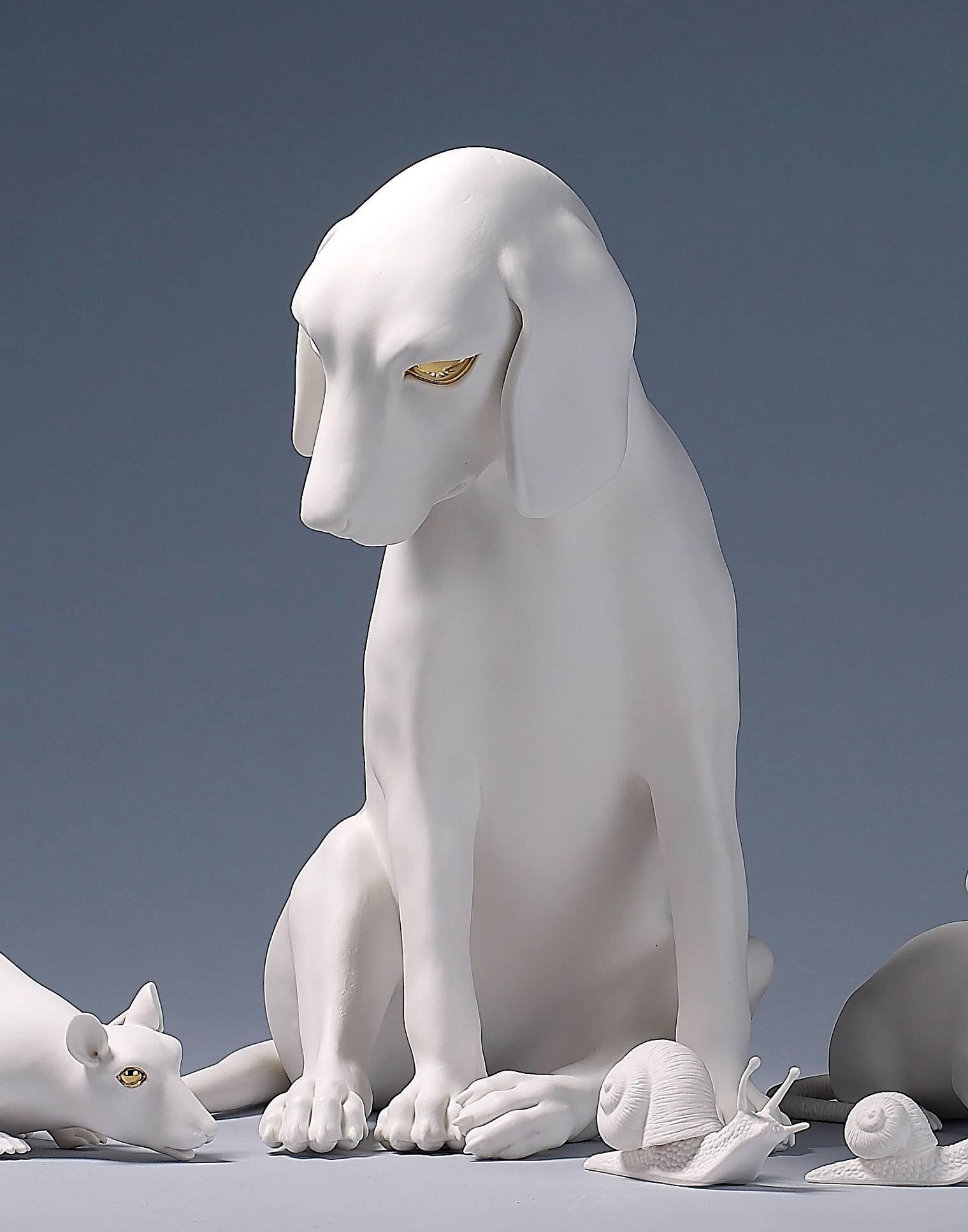 Wookjae Maeng Figurative Sculpture - The Imperceptible-Dog 