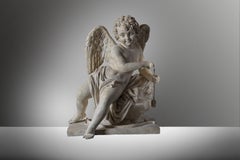Small 19th-century mythological earthenware objet d'art figurine