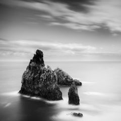 Ribeira da Janela Rocks — Atmospheric Black-and-White Coastal Photograph