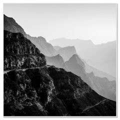 Madeira Peaks Study 1 – Black-and-White Mountain Landscape Photograph, Portugal
