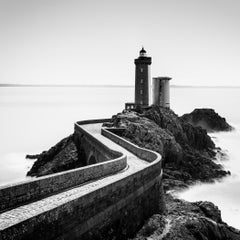 Étude n° 1 du phare de Petit Minou, Bretagne, France, photographie d'art en noir et blanc