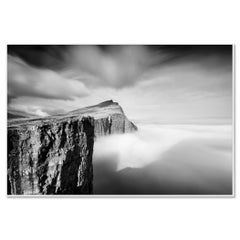 Foggy Slave Cliff – Faroe Islands, Limited Edition Black and White Photography