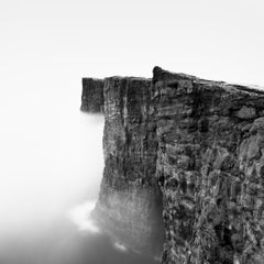 Foggy Slave Cliff Study 3 – Faroe Islands – Black and White Fine Art Photography