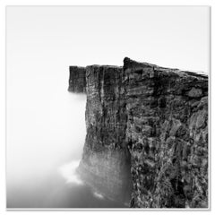 Foggy Slave Cliff Study 3 – Faroe Islands – Black and White Fine Art Photography