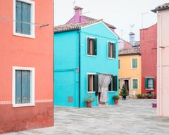 La casa turchese, paesaggio urbano a colori, Laguna di Venezia, Venezia - stampa limitata