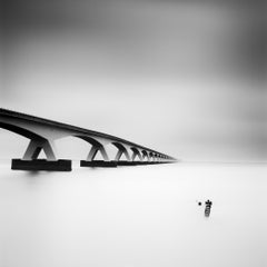 Zeeland-Brücke, Studie 1, Niederlande, Schwarz-Weiß-Langzeitbelichtung
