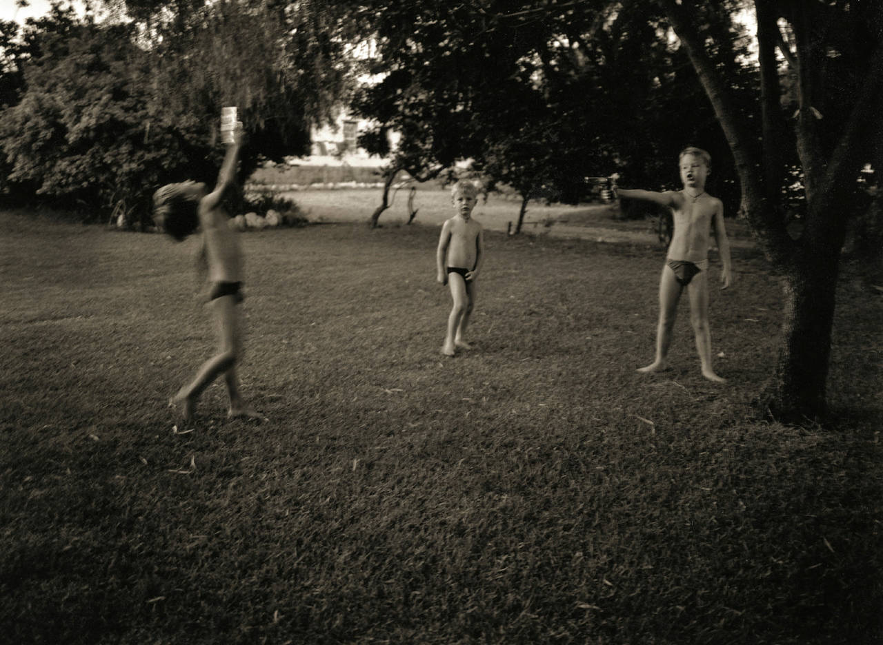 Jillian Edelstein Black and White Photograph - Boys With Guns