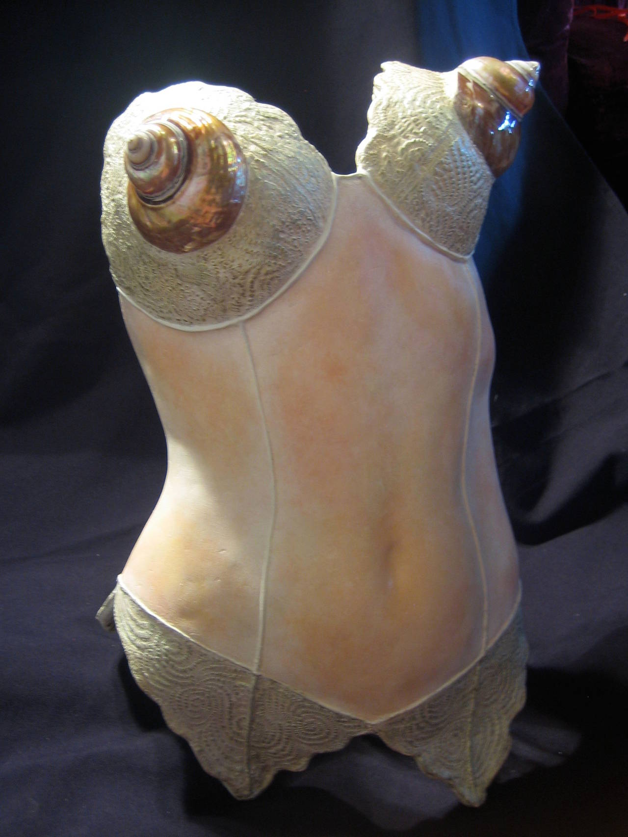 Laura Ann Jacobs Figurative Sculpture - A CONCH-SCIOUS SHE SELL