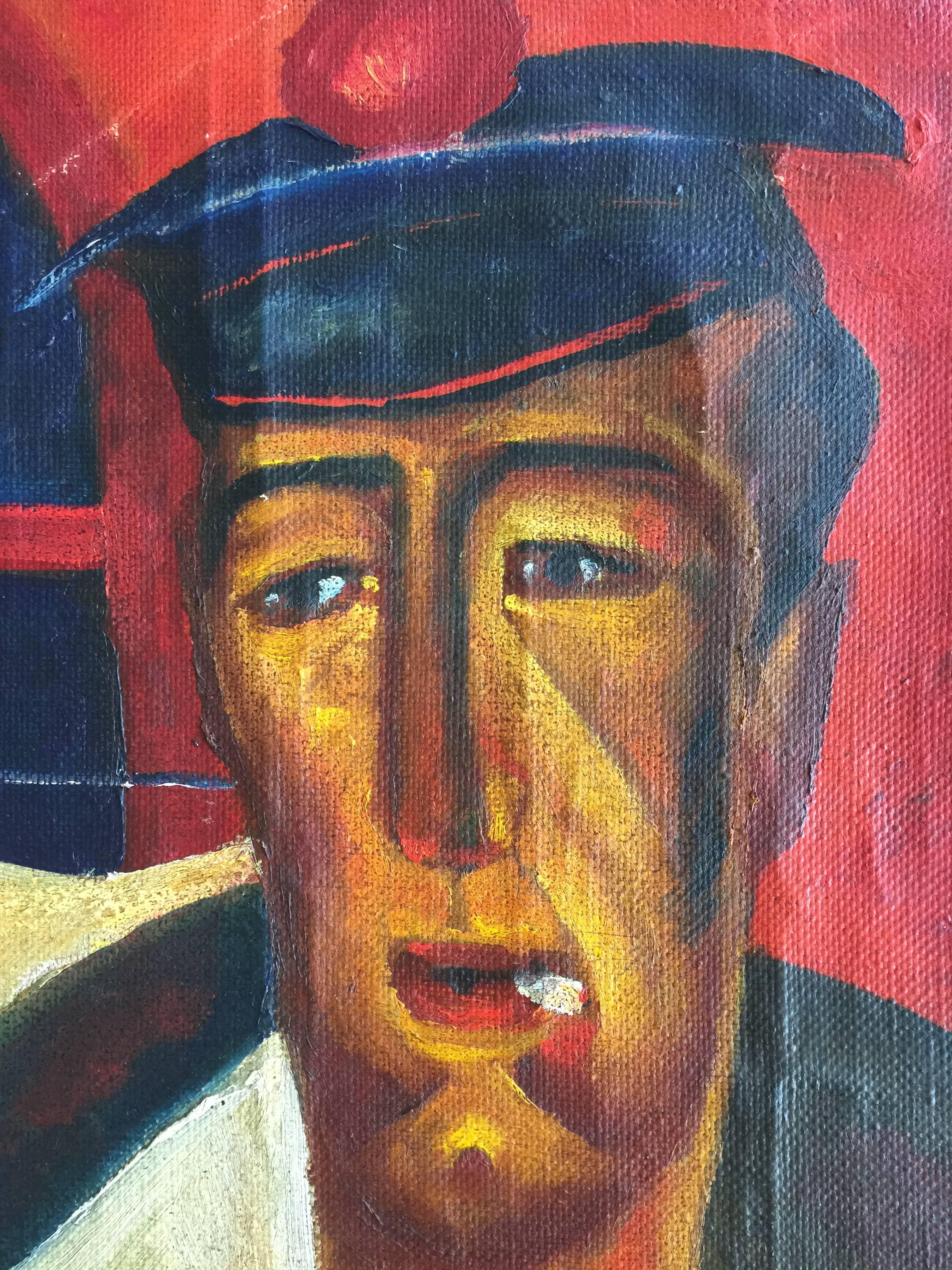 Boris Grigoriev Portrait Painting - in a Cafe Boui Bouis 