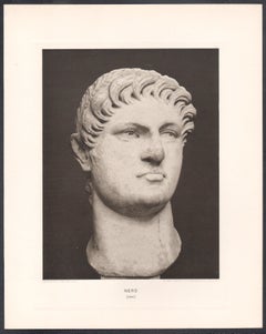 Nero, British Museum Greek Roman Classical sculpture photogravure, 1914