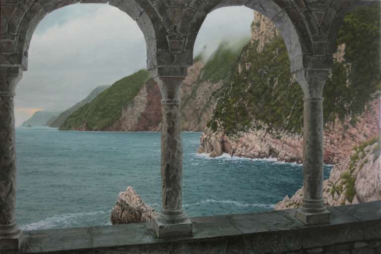 Brad Marshall Landscape Painting - Lord Byron's View, Porto Venere
