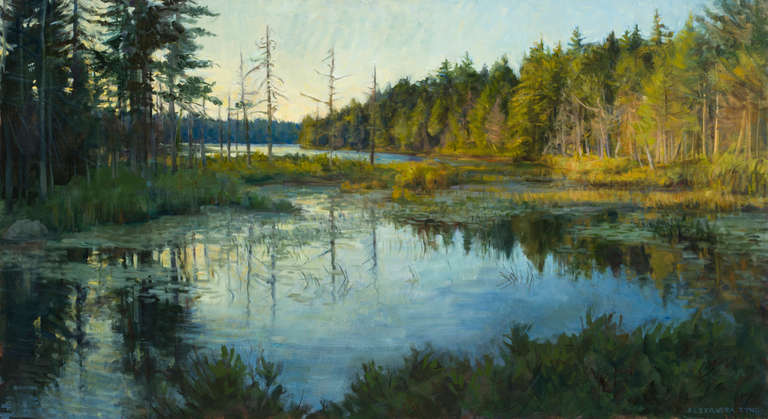 Alexandra Tyng Landscape Painting - Marsh at Round Pond