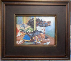 Carousel Central Park Contemporary NYC Landscape Oil Painting by Michael Budden
