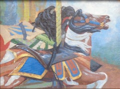 Carousel Central Park Contemporary NYC Landscape Oil Painting by Michael Budden