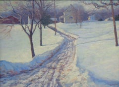 Winter Landscape Oil Painting by Michael Budden Winter Farm
