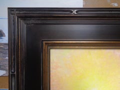 Peinture à l'huile « Ocean Beach Sunrise Seascape » de Michael Budden, représentant des bateaux « Glorius »