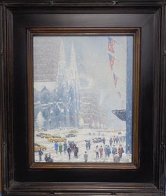Über St. Patrick’s an der 5th Avenue in New York City – Michael Budden: Winter, Schnee