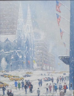 Über St. Patrick’s an der 5th Avenue in New York City – Michael Budden: Winter, Schnee