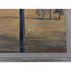 La chasse de Meadowbrook à travers les champs de Whitney, 1941, huile sur toile, de Charles Baskerville