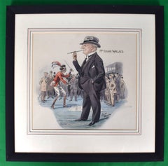 Mr Edgar Wallace Watercolour by Peter Ronald 'The Tout' Buchanan (British, 1881-