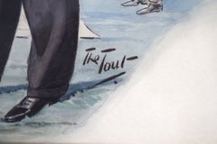Mr Edgar Wallace Watercolour by Peter Ronald 'The Tout' Buchanan (British, 1881-