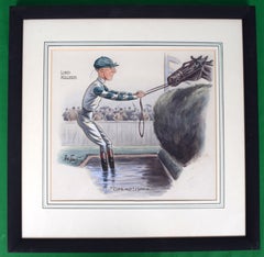 Lord Killeen "Come Hup! I Say-" Watercolour by Peter Ronald 'The Tout' Buchanan