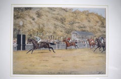 The Princess Of Wales Stakes 1921 Watercolor by Isaac J. Cullin (1881-1947)