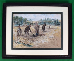 « Le 1er septembre, tous au milieu de l'orge », aquarelle de Finch Mason