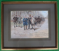 « Sportif en tenue somptueuse et Sir Terence », aquarelle de George Finch Mason