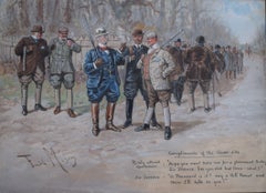 « Sportif en tenue somptueuse et Sir Terence », aquarelle de George Finch Mason