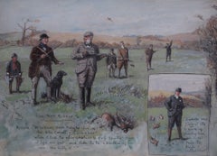 The New Curate Pheasant Shooting Field Watercolour by George Finch Mason